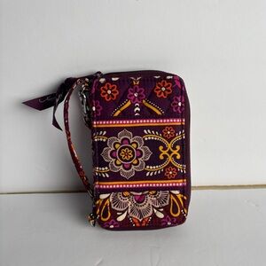 Vera Bradley safari sunset wristlet wallet.